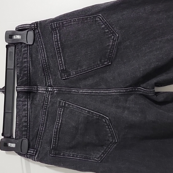 Abercrombie & Fitch ultra high rise ankle straight jeans Washed Gray/black SZ 25 - Picture 4 of 5